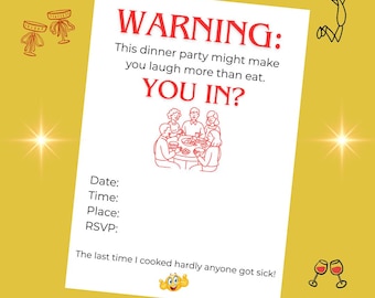 Funny Party Invites! 5 x 7