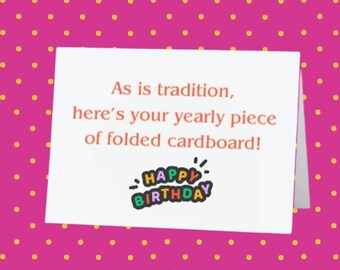 Sassy Birthday Card! Folded 5 x 7