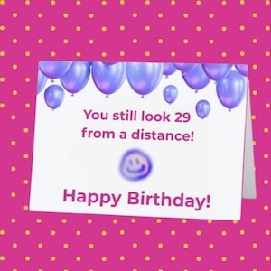 Carte d'anniversaire impertinente pour amis proches ! Pliée 5 x 7