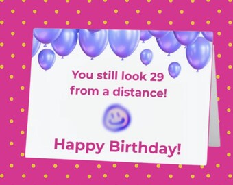 Sassy Birthday Card for Close Friends! Folded 5 x 7