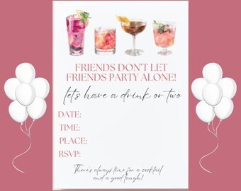 Funny Festive Party Invites! 5 x 7