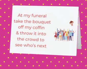 Sassy Card for Friend! Folded 5 x 7