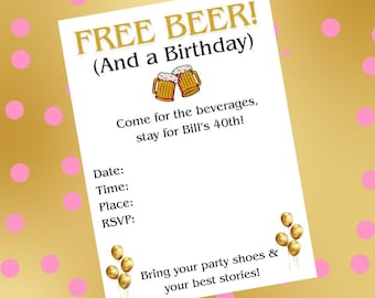 Funny Party Invites! 5 x 7