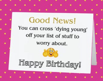 Sassy Birthday Card for Best Friend! Folded 5 x 7