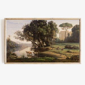 Italian Samsung Frame TV Art with Vintage Landscape