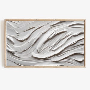 Minimalist Textured Cream Artwork for Samsung Frame TV | Minimalist Abstract Digital Painting Instant Download