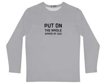 Armor of God: Men's Long Sleeve Shirt in grey (various sizes)