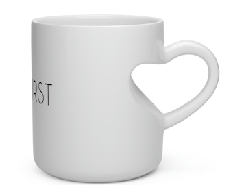 Pray First: Heart Shape Mug