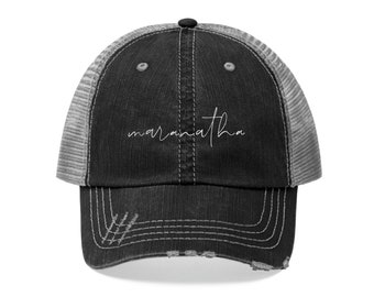 Women's & Men's Trucker Hat "maranatha" baseball cap