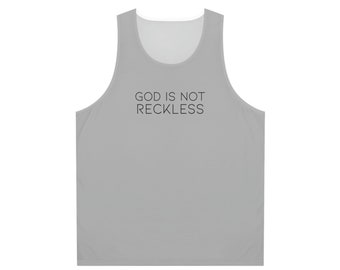 God is Not Reckless! Tank Top in grey