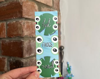 Zakładka do książki Kawaii Animal – dwustronna zakładka z żabą, prezent dla miłośnika książek