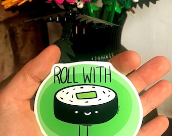 Kawaii Sushi Vinyl Sticker, Japan Foodie Decal