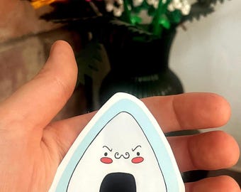 Onigiri Vinyl Sticker, Japanese Rice Ball Decal