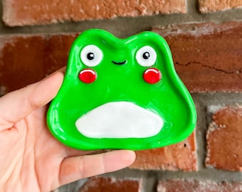 Handmade Frog Trinket Dish: Kawaii and Cute Inspired Trinket Dish