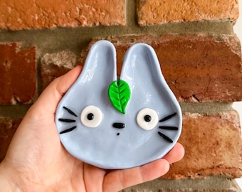 Handmade Bunny Trinket Dish: Anime Inspired Polymer Clay