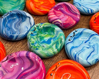 Quirky Polymer Clay Worry Stone, Fidget Toy, Anxiety Relief