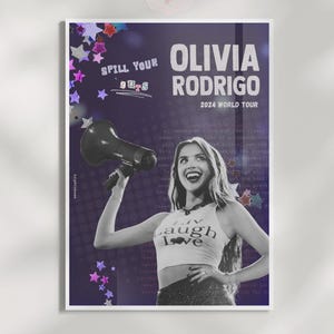 GUTS- Olivia Rodrigo 2 Poster Bundle, SOUR Album Cover Poster– Aesthetic Music Wall Art, Minimalistic Poster Music, Digital Download, Gift