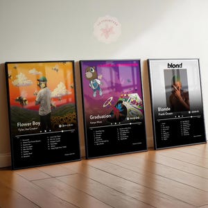 3er Set Individuelle Albumposter | Wunschalbum anfordern | Album Cover Poster | Ästhetisches Album Wandkunst, wählen Sie Ihr eigenes personalisiertes Album