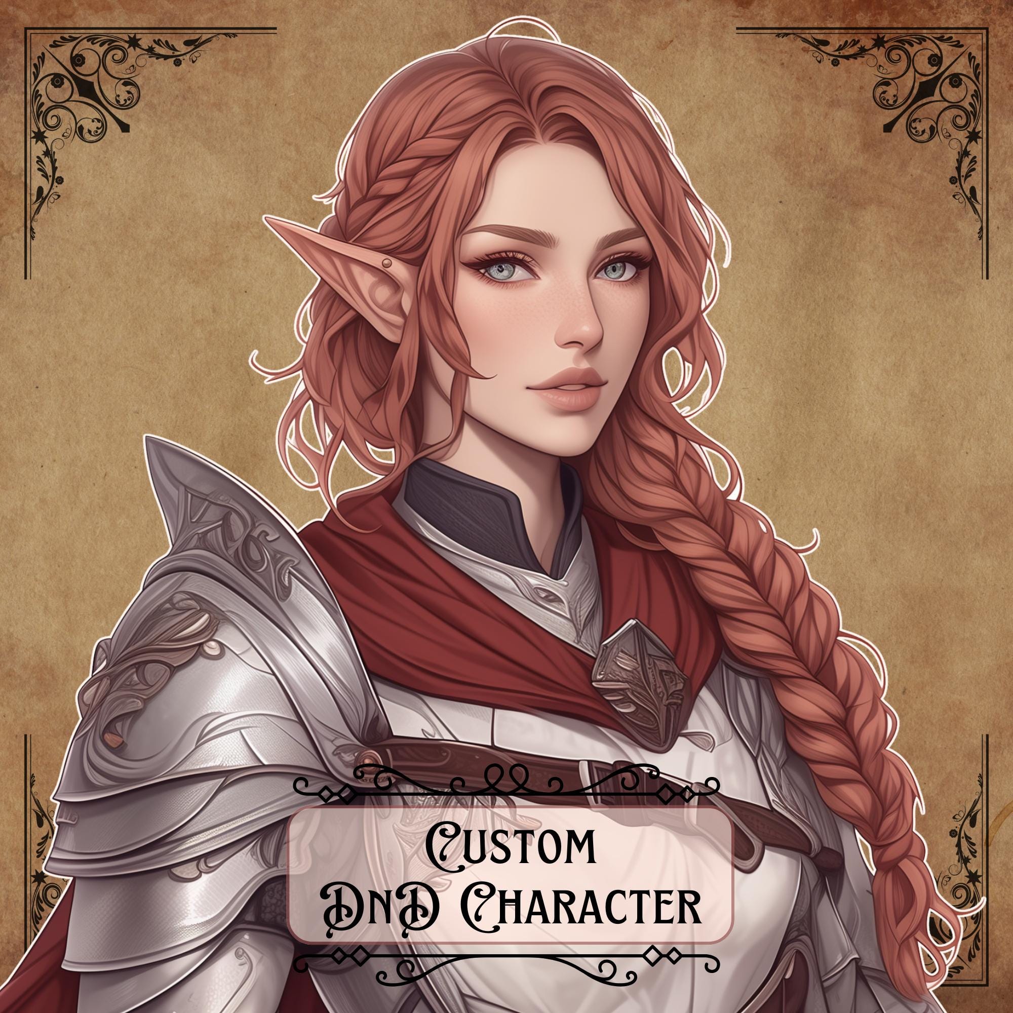 DnD Character Art, DnD PNG, Personalise Your DnD Character Sheet, Dungeon Master Gifts, Transparent Background, RPG Graphics, Games Night