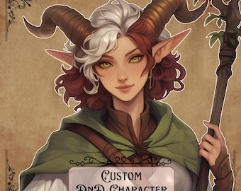 Personalized Character Illustration, Custom D&D Portrait, Digital Art Character Commission, Fantasy OC Portrait, Original DnD Character Art