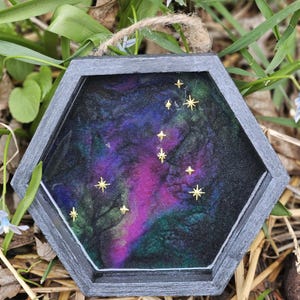 Décoration murale constellation du zodiaque Lion en résine - thème de l'espace céleste - cadeau carte des étoiles astrologie horoscope - métal galactique
