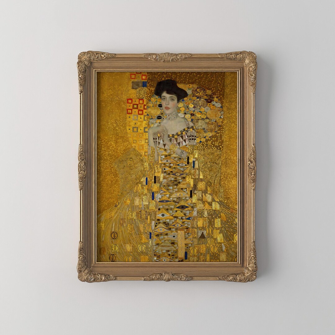 Vintage Gustav Klimt Portrait Woman in Gold Art Print PRINTED Art ...