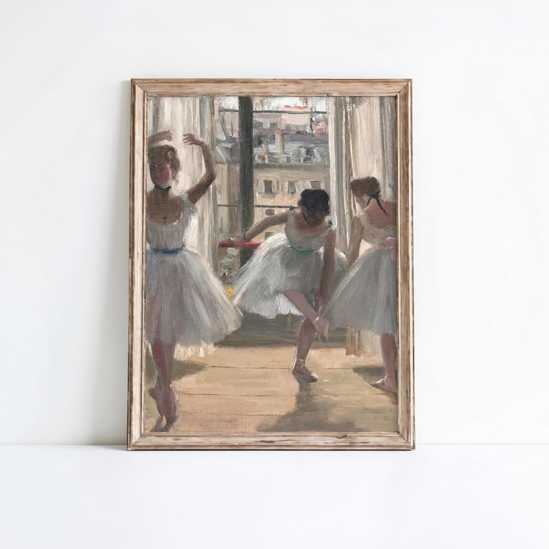 Vintage Ballerina Wall Art Elegant Ballet Dancer Digital Print Feminine ...