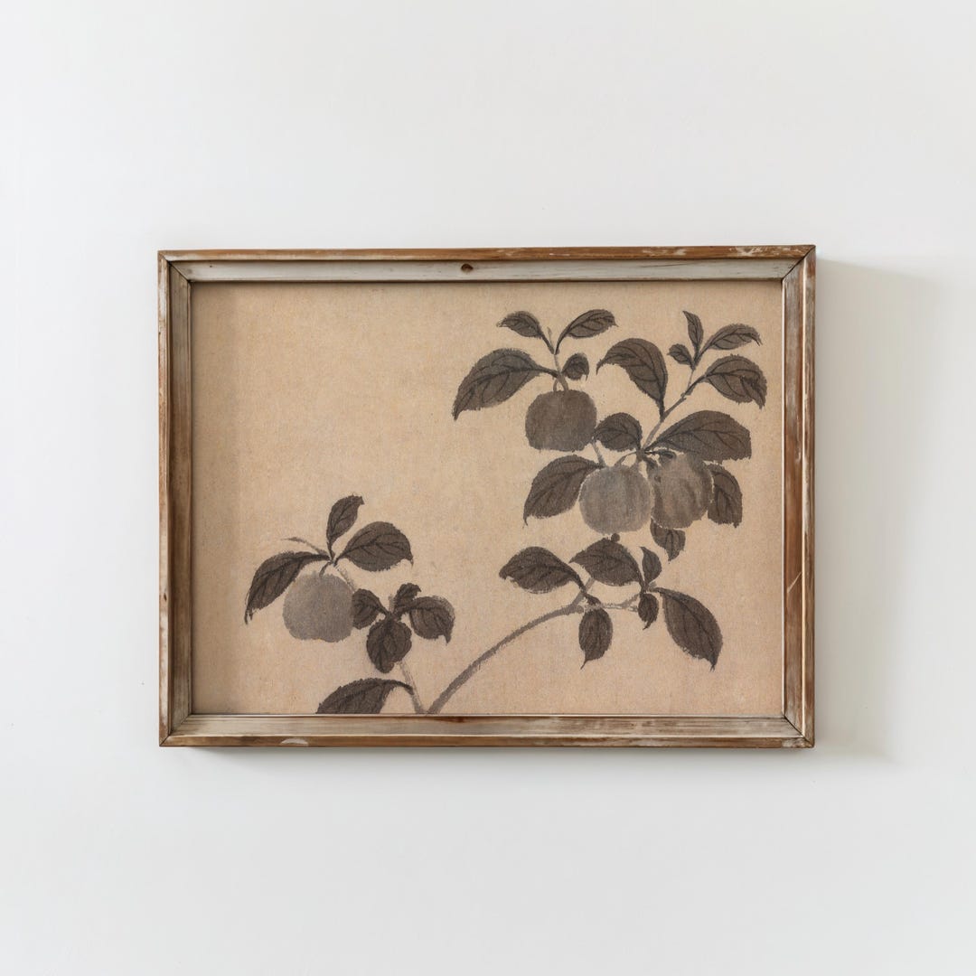 Vintage Apple Blossom Painting Botanical Art Victorian Nature Decor ...
