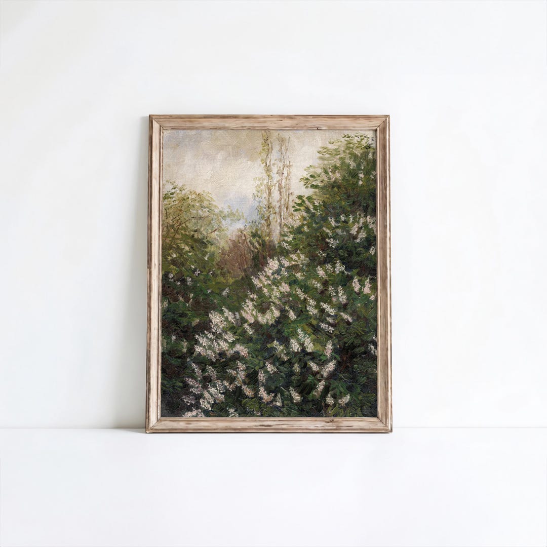 French Garden Botanical Art Print Vintage Country Landscape Wall Decor ...