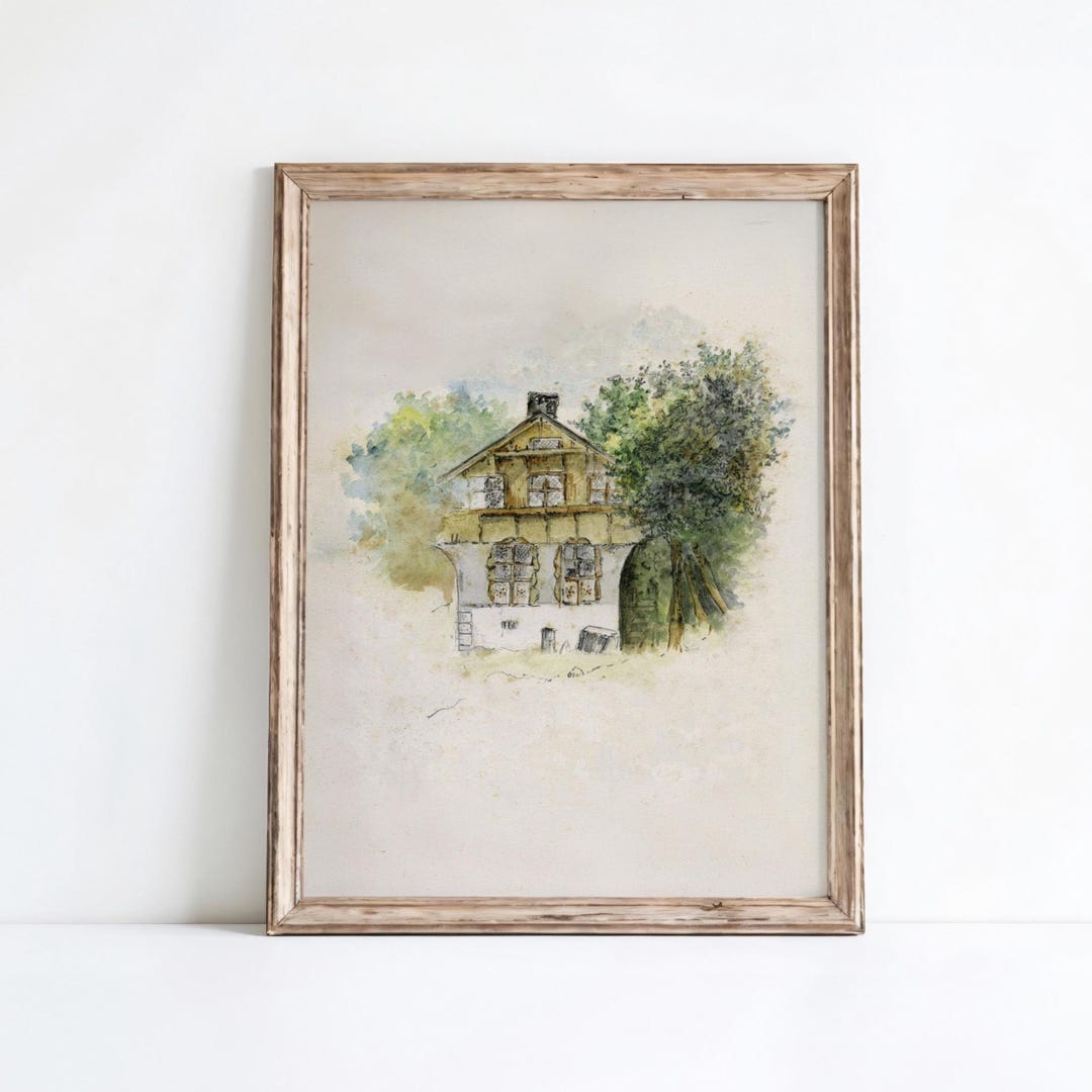 Vintage Landscape Wall Art Printable Large Rustic Country Nature Scene ...