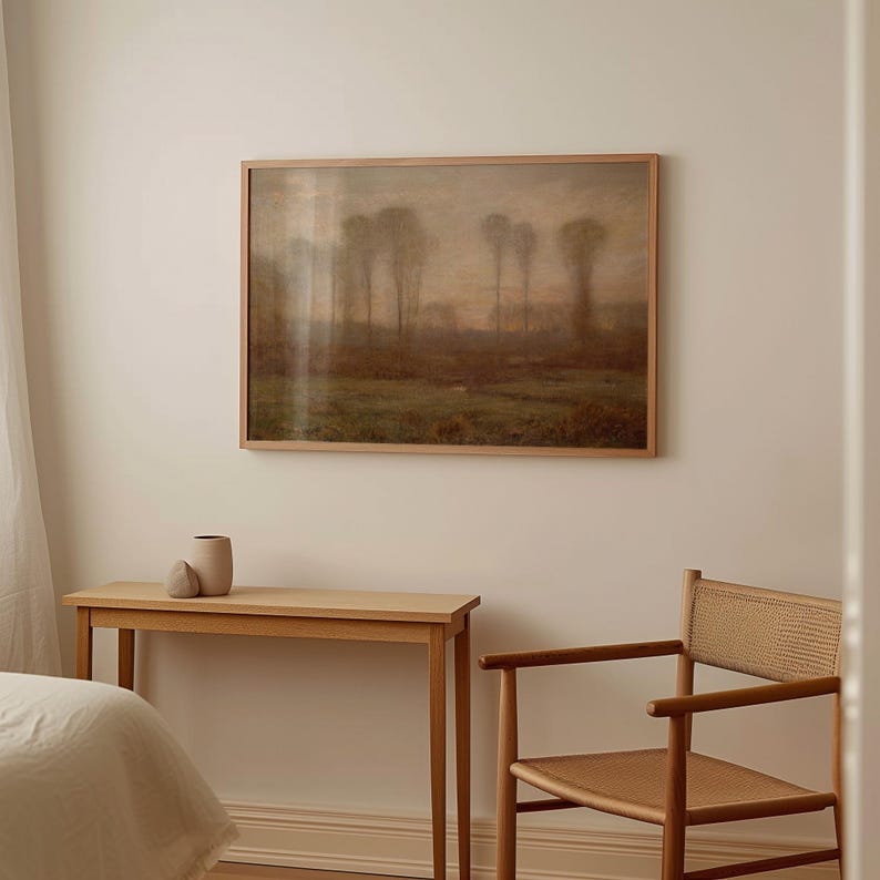 Neutral Landscape Wall Art Printable Minimalist Aesthetic Room Decor ...