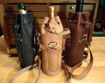 Leather Bottle Bag