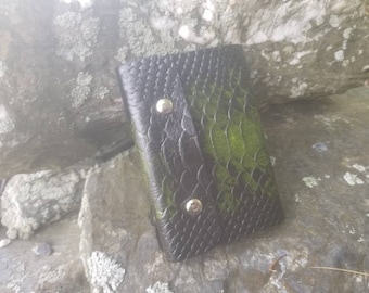 Libro de bocetos de bolsillo de cuero de serpiente