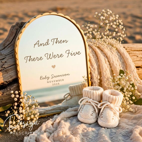 Third Baby Pregnancy Announcement, Gender Neutral Social Media Reveal Template, Baby 3, Editable in Canva, Instant Digital Download
