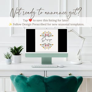 Summer Pregnancy Announcement Template, Neutral Coastal Baby Reveal for Social Media, Editable First Baby Surprise, Canva Digital Download image 14