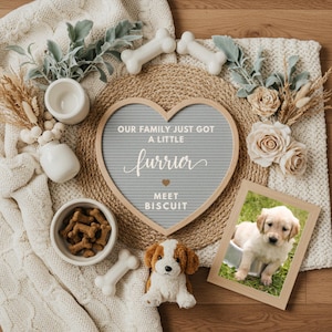 New Dog Announcement, New Puppy Announcement, Dog Adoption Template, Editable Social Media Dog Reveal, New Pet Post, New Fur Baby, Dog Mom
