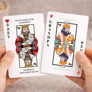 Neue Opa Schwangerschaftansage Spielkarte, sofortiger digitaler Download Baby offenbaren, bearbeitbare Canva Vorlage, gefördert zu Opa Überraschung