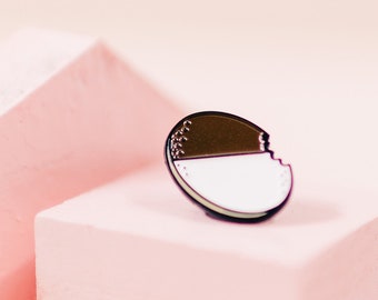 Black and White Cookie Enamel Pin/ Lapel Pin