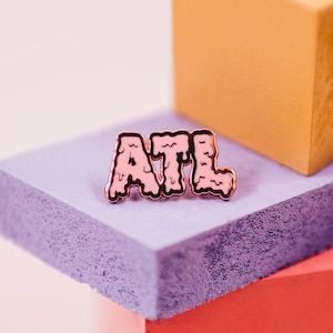 Atlanta Hard Enamel Pin, ATL, Enamel Pin, Lapel Pin, Pinback, Pin