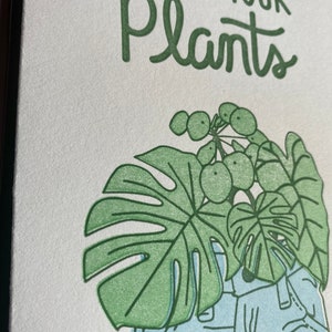 I Wanna Get In Your Plants, Letterpress Greeting Card, 4x6, Stationary image 2