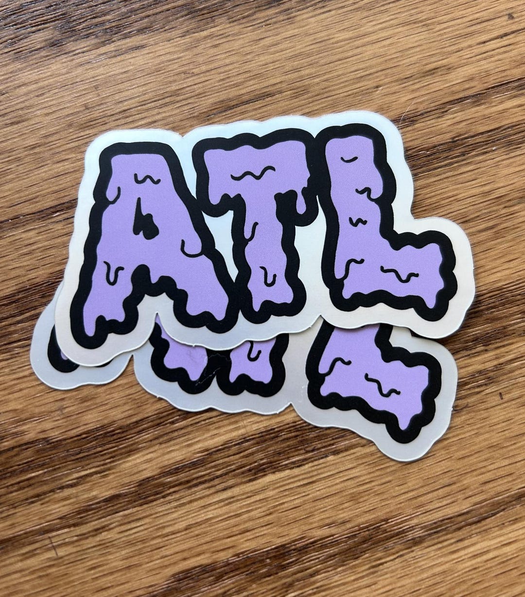 Atlanta Holographic Sticker, ATL, Vinyl Sticker, Laptop Sticker, Water ...