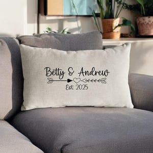 Custom Couple Pillow - Personalized Names or Initials - Wedding, Anniversary, or Engagement Gift - Unique Home Decor for Couples