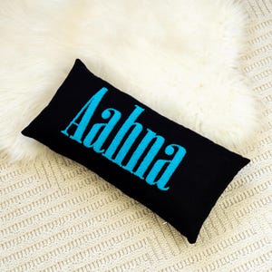 Personalized Cushion, Custom Punch Pillow, Embroidered Name Pillow, Punch Needle Pillow, Custom Decor Pillow, Dorm Gift, Baby Name Gift