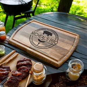 Fathers Day Gift, Grilling Gifts, BBQ Cutting Board, Custom BBQ Board, Meat Cutting Board, Personalized Cutting Board, Custom Steak Board