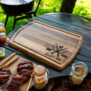 Vatertagsgeschenk, Grill-Schneidebrett, Grillgeschenke, Charcuterie-Bretter, Grill-Geschenke, personalisierte Geschenke, Fleisch-Schneidebrett, Grillzubehör