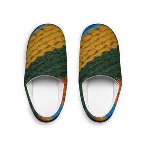 Woven Yarn Slippers, Cozy House Shoes, Indoor Slip-ons, Handmade Slipper Socks, Warm Home Footwear