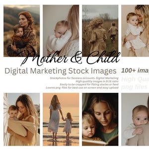 母子幼児 I ストック写真 I 美的顔なし I デジタルマーケティング I Instagramリール I 旅行ライフスタイル I MRR PLR写真