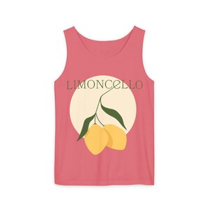 Limoncello Print Tank Top for Her - Unique Ladies&#39; Top