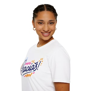 Gracias! Unisex Softstyle T-Shirt | Casual Tee for Gratitude, Gift for Friends, Birthday, Thanksgiving, Everyday Wear