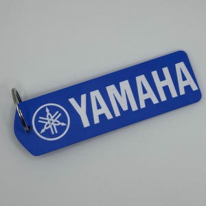 Yamaha-sleutelhanger – aangepast label • Gepersonaliseerde sleutelhanger • Cadeau motor- en crossmotorrijder • Yamaha-accessoire
